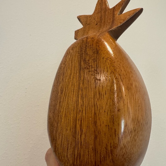 3 MCM Pineapple Shaped Mimosa Wood Serving Bowls - Picture 10 of 15